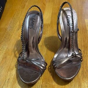 Carlos by Carlos Santana Metallic Strappy Heels